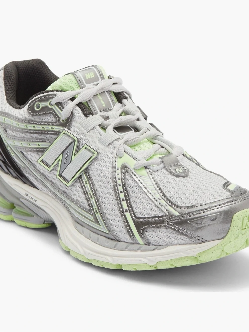 New Balance Gray & Light Green Athletic Runner